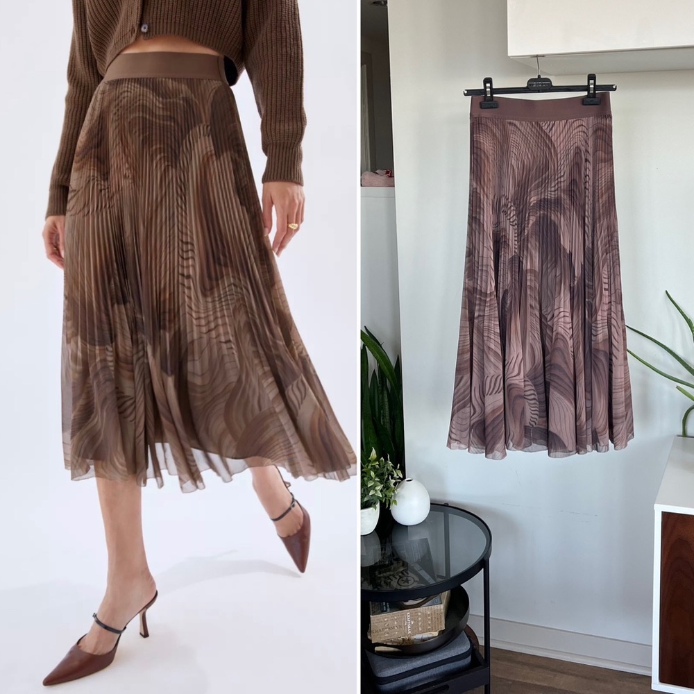 Rare Aritzia Wilfred Twirl Midi Skirt Sz M - Picture 1 of 8